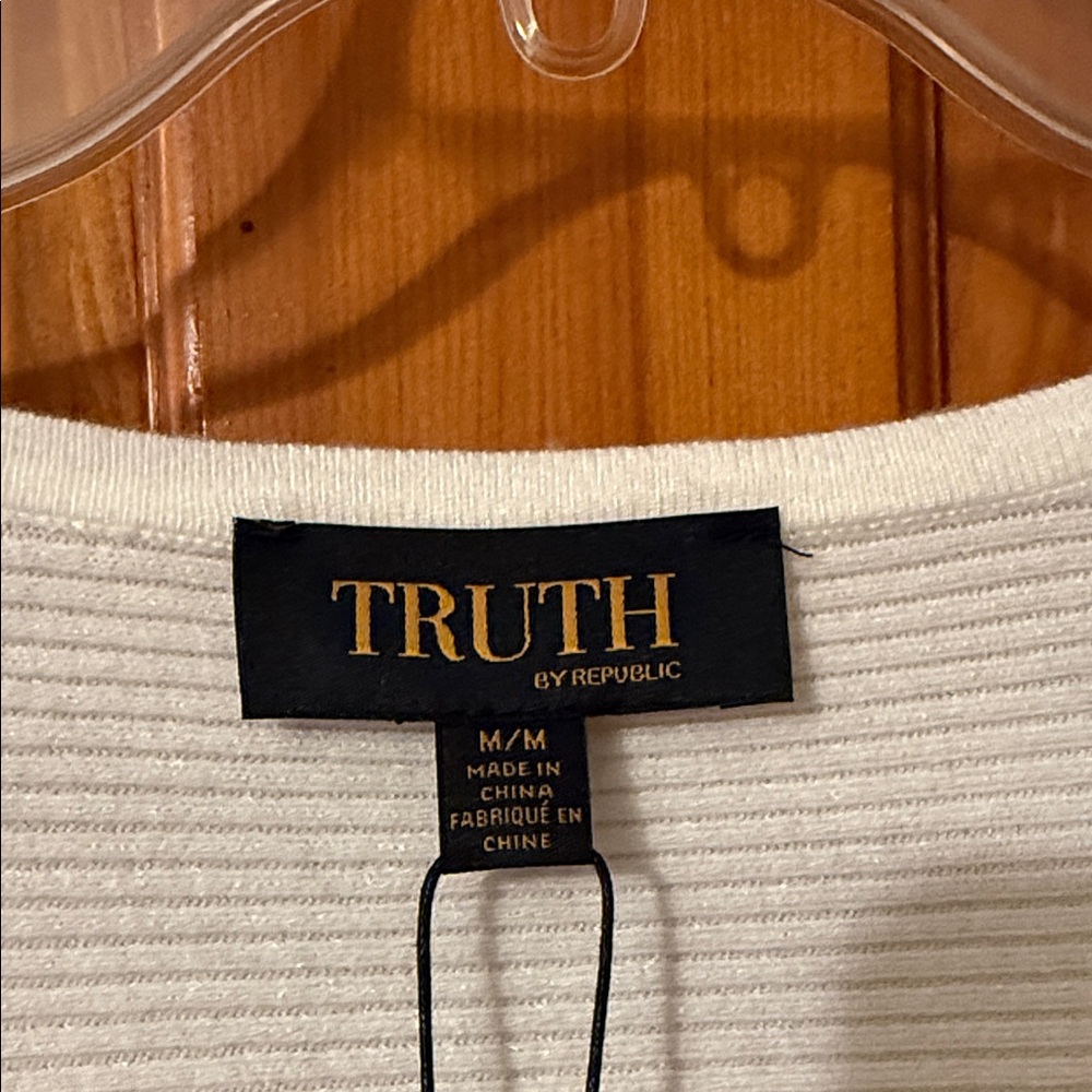 NWT Truth by Republic Sweater with Button Accents - Picture 2 of 7